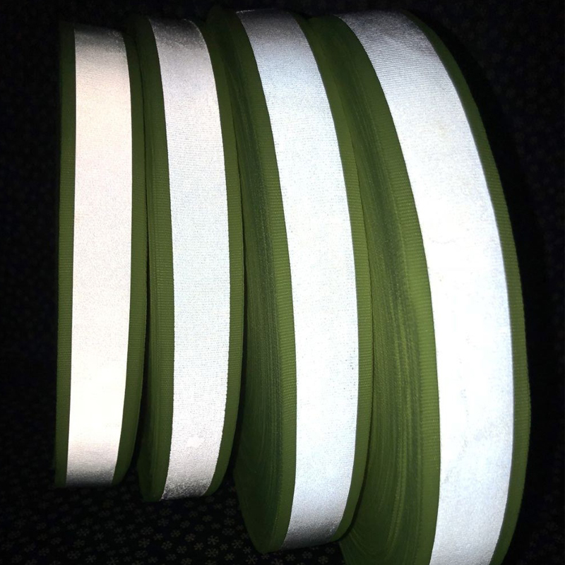 30Mm Breedte Fluorescerende Gele Waarschuwing Tape Voor Veiligheid Kleding Naaien Op