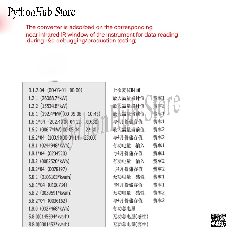 USB to Near Infrared IR Converter Industrial Infrared Converter IEC62056/ IEC1107/DLMS