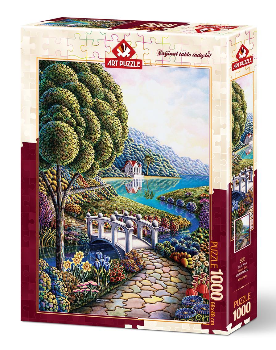 Art Puzzle Flower Dark 1000 Piece Jigsaw Puzzle: Default Title