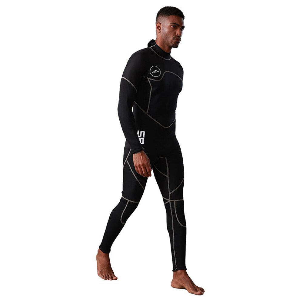 Wetsuits 3Mm Neopreen Full Scuba Duikpakken Surfen Zwemmen Lange Mouwen Warm Houden Terug Zip Een Stuk Set Koud-Proof Badpak