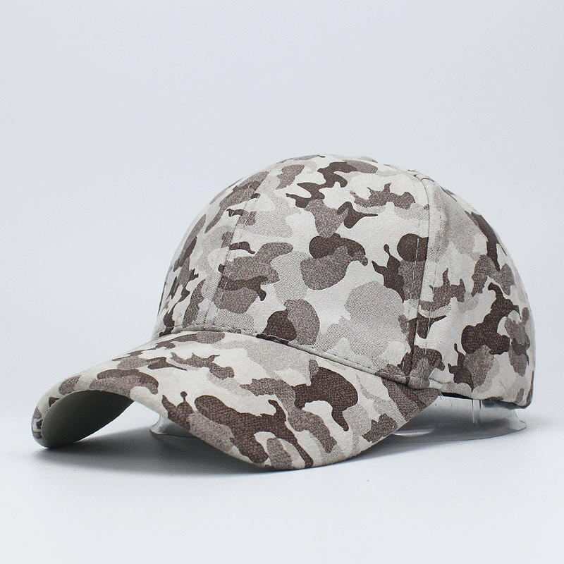 Camouflage baseball cap til kvinder og mænd forår sommer udendørs snapback sol hat cadet casquette baseball caps ruskind far cap: H
