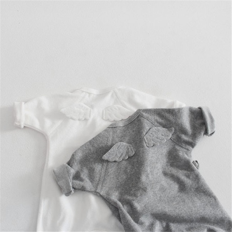 Pudcoco Infant One Piece Clothing Newborn Kids Baby Boys Girls Infant 3D Wing Long Sleeve V neck Romper Jumpsuit Clothes Outfits