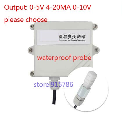 High-precision temperature and humidity transmitter / 4-20mA analog temperature and humidity sensor / 0-5V 0-10V RS485 output: waterproof 4-20MA
