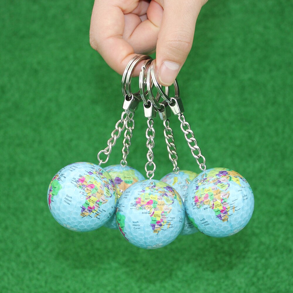 10 Stks/partij Golfbal Grappige Synthetische Rubber Hars Golfen Praktijk Ballen Met Sleutelhanger