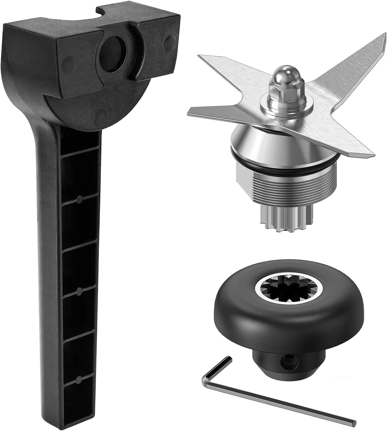 Zestaw wymienny ostrza blendera Vitamix, klucz, główka grzybkowa, kompatybilny z pojemnikami o pojemności 64 uncji i 32 uncji