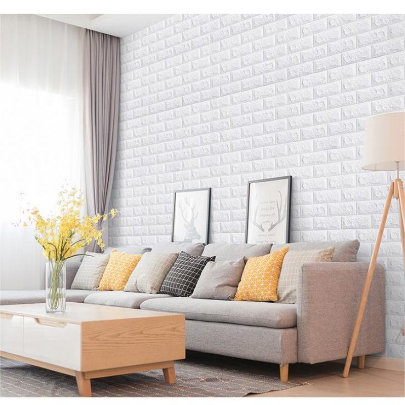 3MM 10/20PCS zelfklevende 3D Baksteen Behang PE Schuim Wandpanelen Stickers Waterdicht Behang woondecoratie