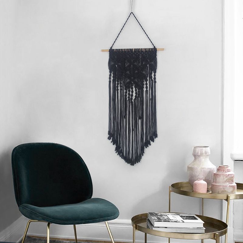 Macrame Woven Wall Hanging Tapestry Handmade Boho Chic Bohemian Art Apartment Dorm Room Home Decoration