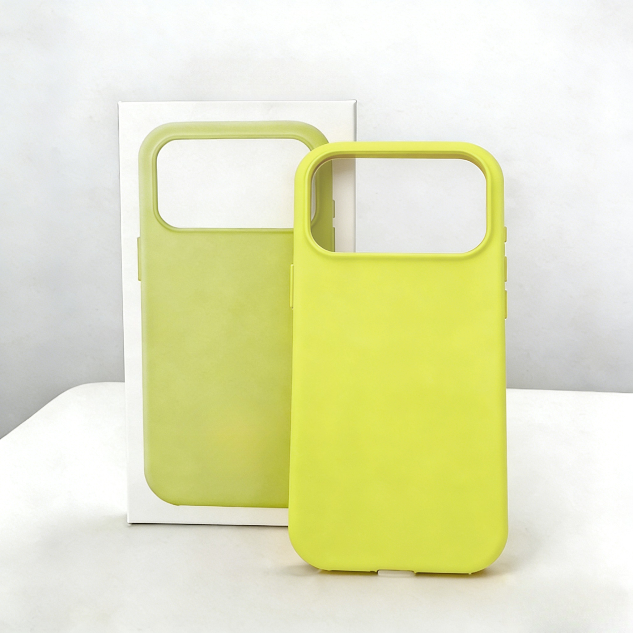 Capa oficial de silicone 1:1 para iphone 17 pro max e iphone 17 pro com magsafe. capa original de silicone líquido para carregamento sem fio.: Amarelo fluorescente / Iphone 17