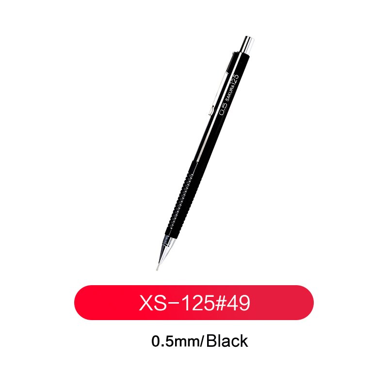 SAKURA XS-125 Mechanical Pencils 0.3mm 0.5mm Anti-break Drawing Sketching Writing Pencils: 0.5mm Black