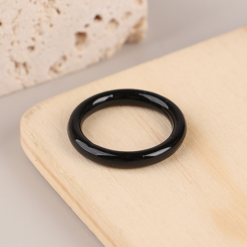 Non-fading Vegetarian Ring Imitation Jade Thin Ring For Woman Vintage Jewelry Girls Accessories: Yellow