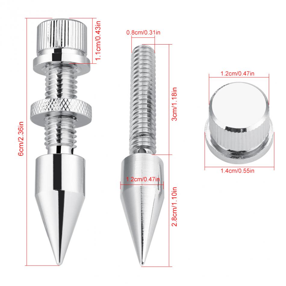 4/8 Stuks Speaker Stand Spikes Isolatie Spikes Stand Voet Hifi Luidspreker Schokbestendig Kegel Basis Pads Verchroomd spikes Basis Pad