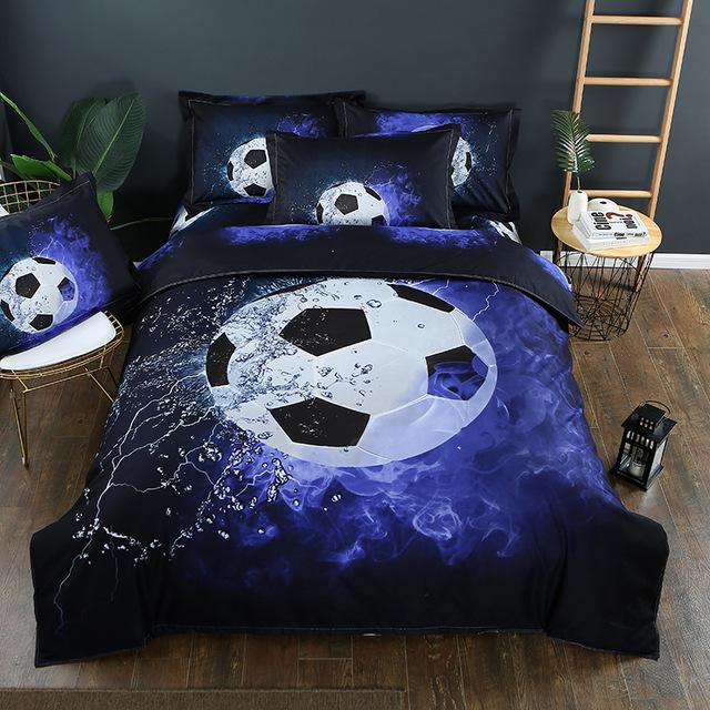 Jsport Serie Psychedelische Beddengoed Set Voetbal Basketbal 3D Gedrukt Beddengoed Dekbedovertrek Set Zachte Thuis Slaapkamer Decoratie: 1 / EU Double
