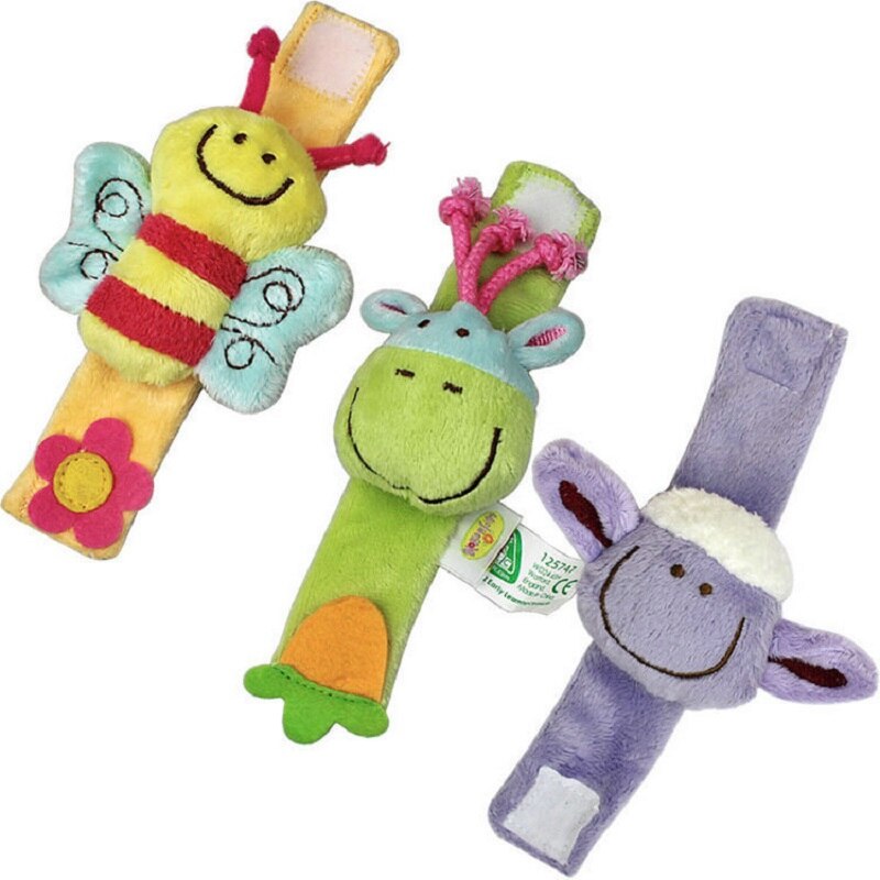 Baby Handgelenk Rassel Ebene-förmigen Weiche Nette Flanell Waschbar Baby Handgelenk Band AufkläSprosse Puzzle Pädagogisches Spielzeug für freundlicher