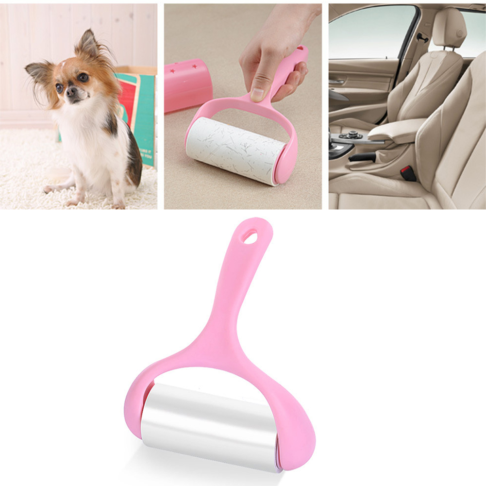 9 Rolls Sticky Roller Sticky Dust Paper Tearable Adhesive Brush with 1 Handle Clothes Lint Brush Hair Kit