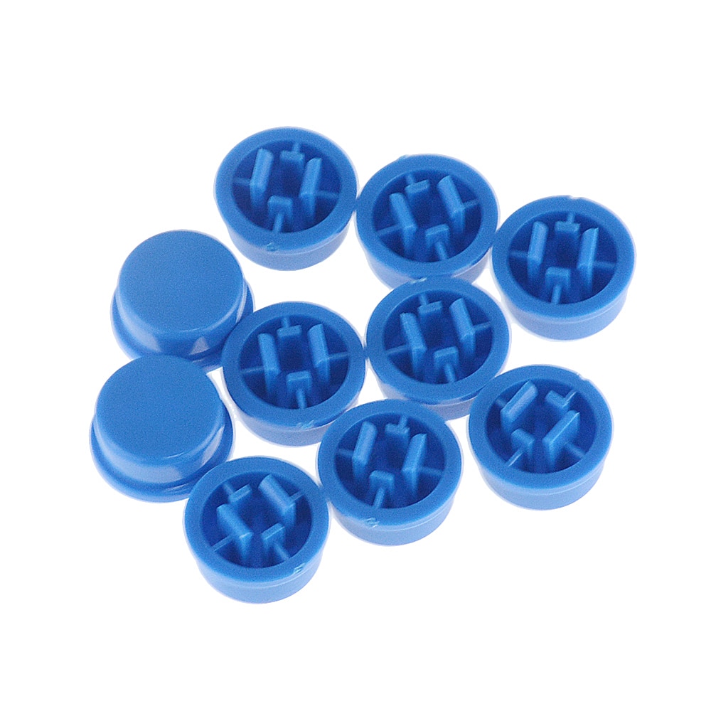 50PCS Round Tactile Button Caps Kits Suitable For 12 *12 *7.3MM Square Head Touch / Micro Switch Push Cap 12 x 12 x7.3mm