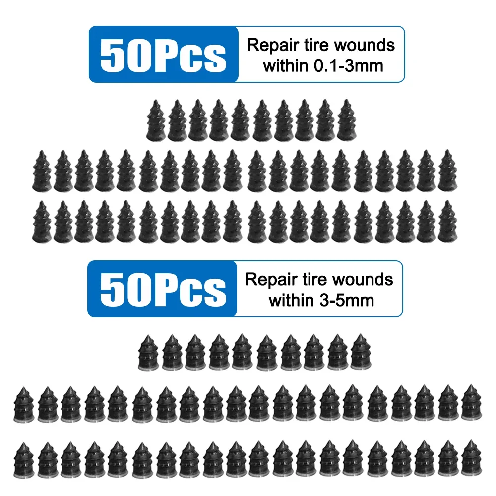 Bandenreparatiespijkers voor auto motorfiets scooter fiets vacuüm band repareren rubberen metalen spijkerset autobandaccessoires: Blauw