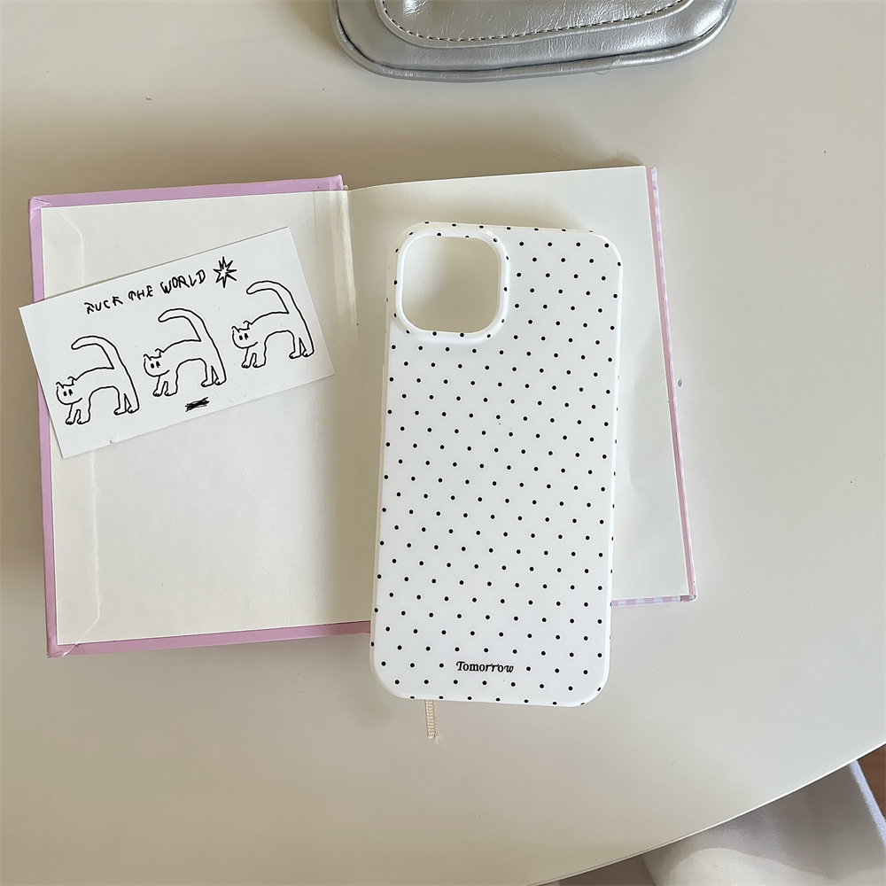 INS Polka Dot Small Fresh Mobile Phone Case for iPhone 15 14 13 12 Pro Max 11 Ultra Slim Shockproof Cover for iPhone 15 Pro Max