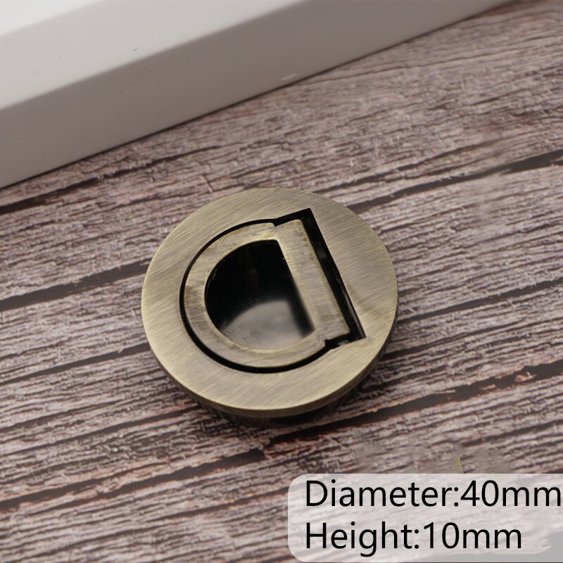 Nordiske enkle skjulte dørhåndtag rustfrit stål forsænket flush pull skab usynligt rundt dørhåndtag pull hardware: 3