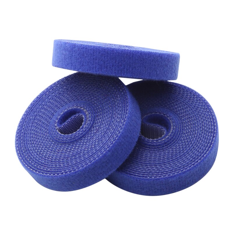 Plantebandage velcro-binde justerbar plantestøtte genanvendelig fastgørelsestape til hjemmehavetilbehør: Blå 3 stk