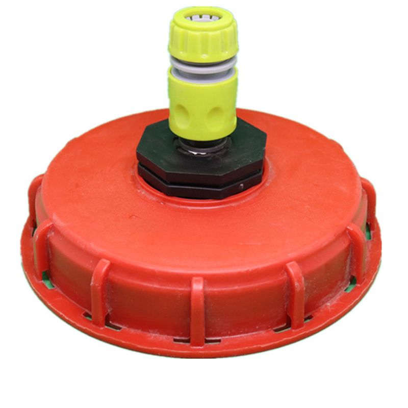 Plastic IBC Tank Cap Cover Lid Bung Adapter with Water Injection Connector Plug