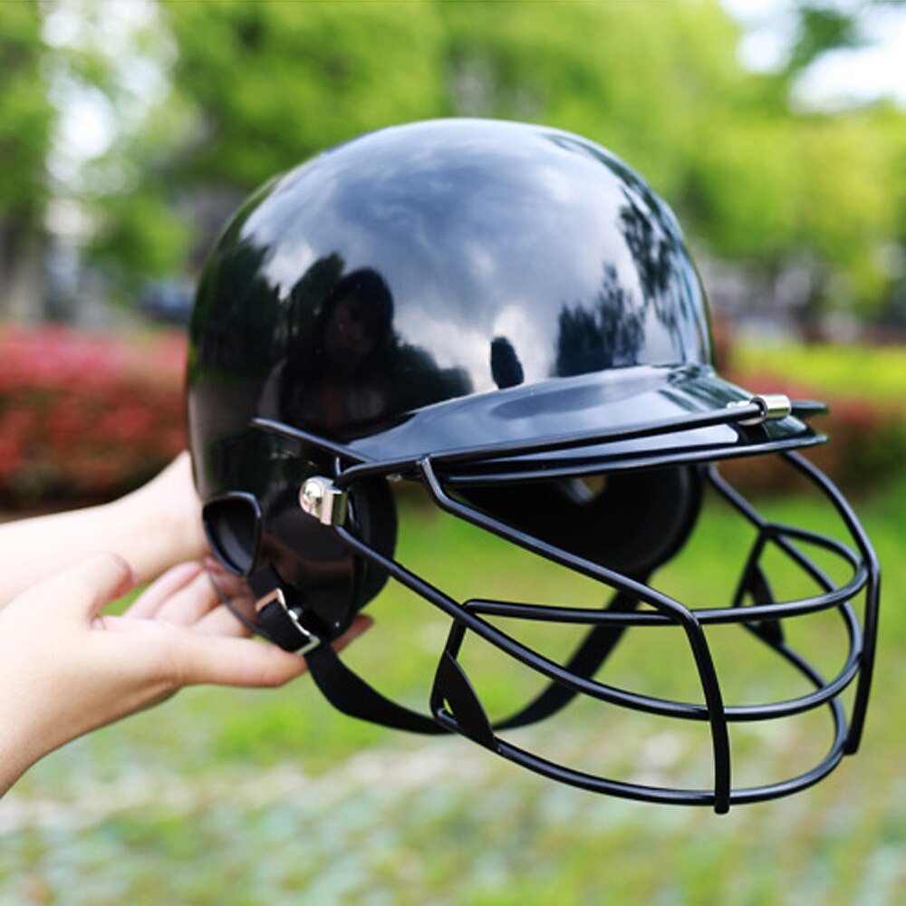 Batting Helm Met Gezicht Guard Hoge Slagvast Abs Shell Voor Softball Beschermende Helm Met Masker