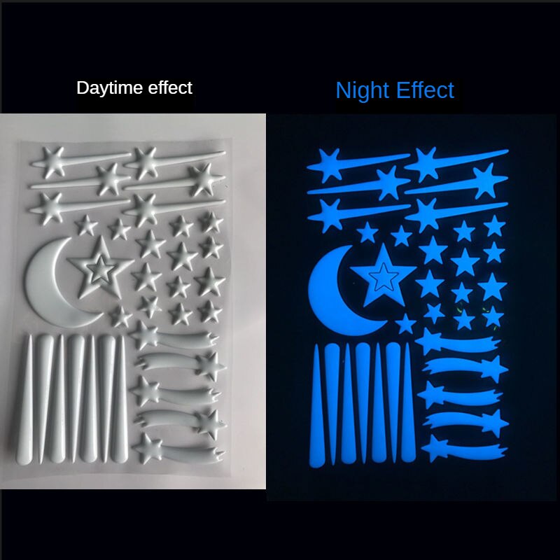 3D Bubble Luminous Stars Moon Dots Wall Sticker for kids room bedroom home decoration Glow in the dark DIY combination Stickers