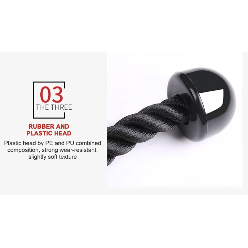 Durable Fitness Body Building Gym Pull Rope Rope Cable Pull Down Abdominal Crunches Laterals Biceps Muscle Training