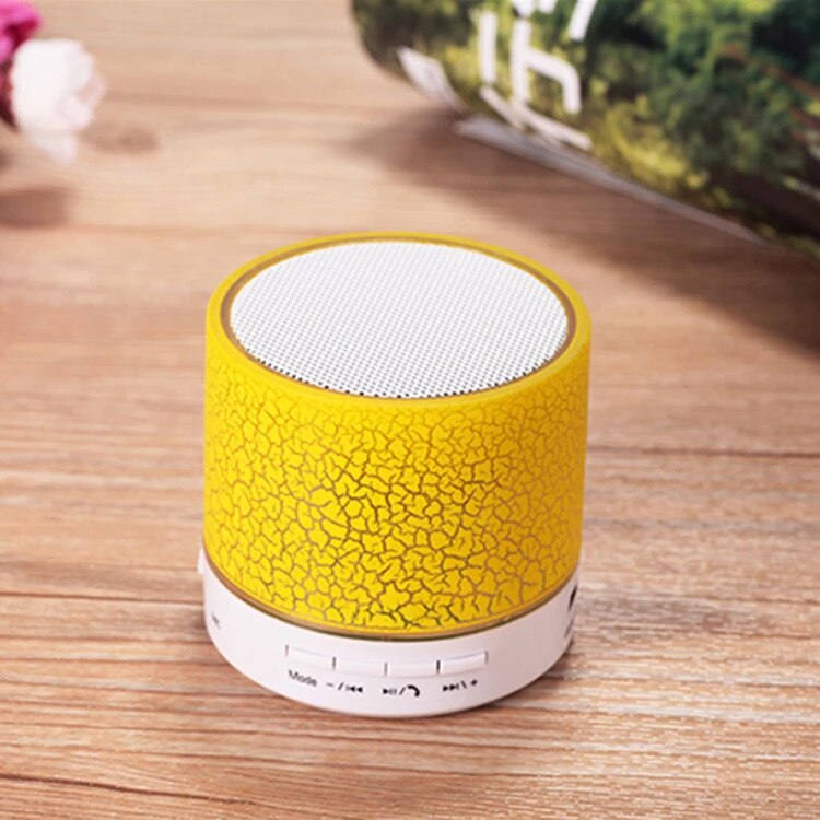 Bluetooth Lautsprecher Drahtlose Lautsprecher LED A9 Subwoofer Stereo HiFi Player für IOS Android Telefon: Gelb