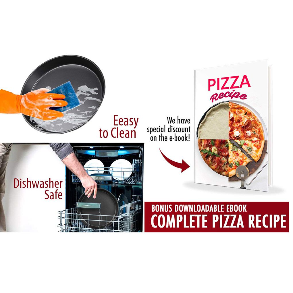 Premium Non-Stick Pizza Pan Bakeware Carbon Steel Pizza Plate Round Deep Dish Pizza Pan Tray Mold Mould Baking Tools