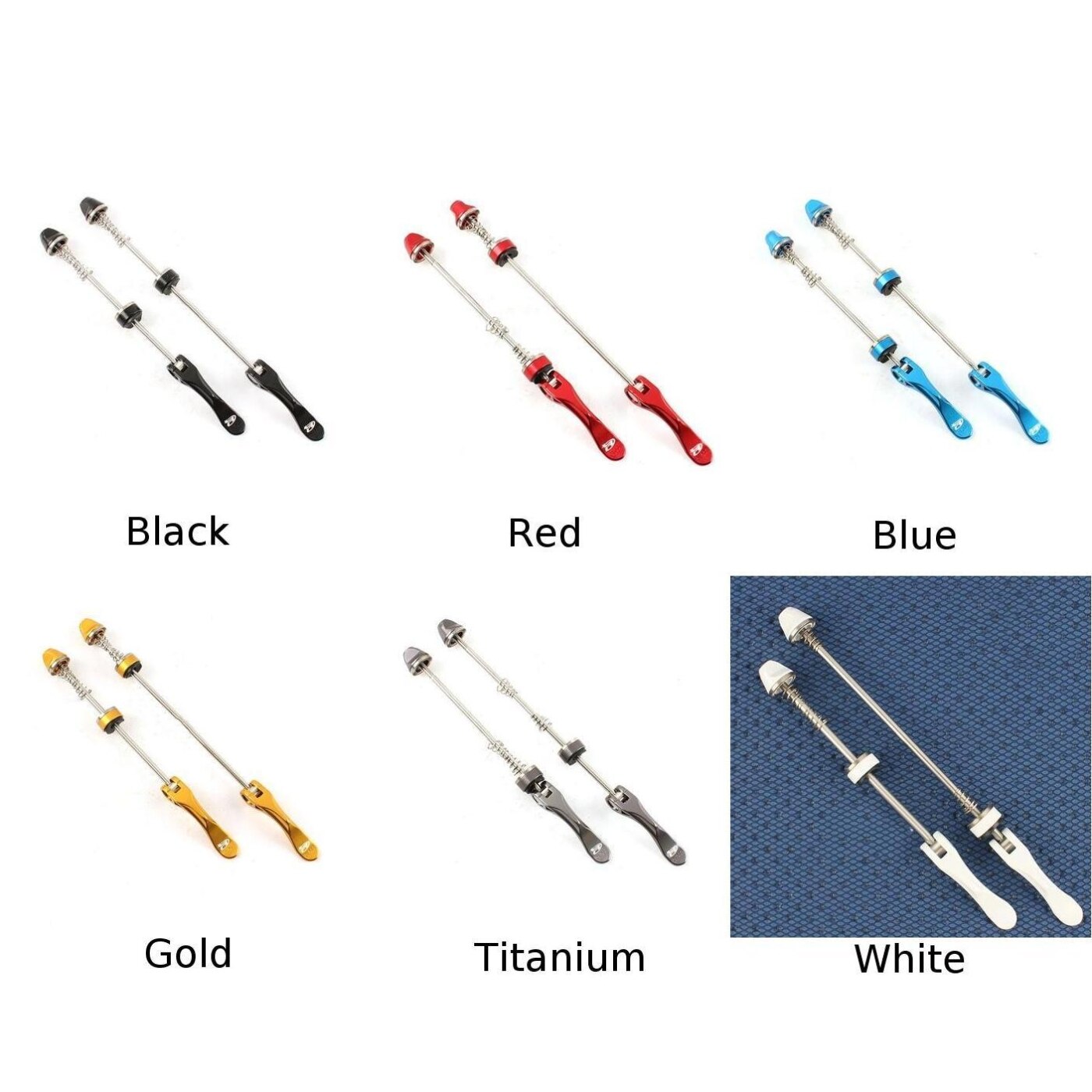 1 Pair 150mm/185mm MTB Road Bike Quick Release Skewer Wheel Locking Quick Release Skewer Skewer Universal For MTB DIY Color