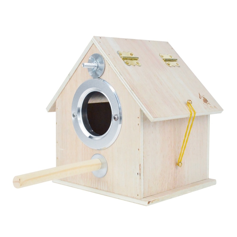 Bird's Nest Parrot Breeding Box Outdoor Breeding Box Bird Garden Shelter Perch Residence: Default Title