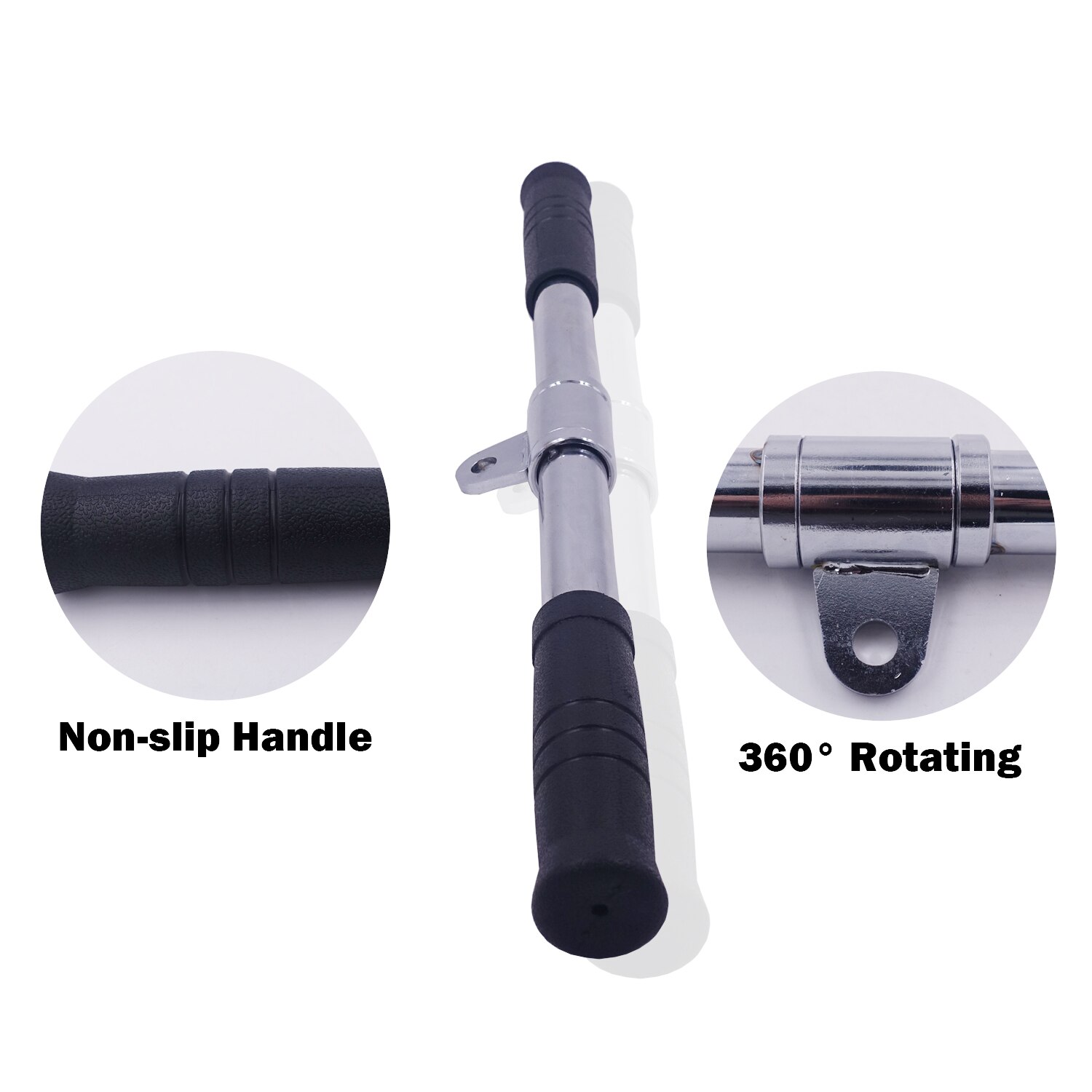 LAT Pull Down Bar Gym Rotating Straight Bar for Cable Machine Attachments Rowing Workout Biceps Strengthen Training Equipment