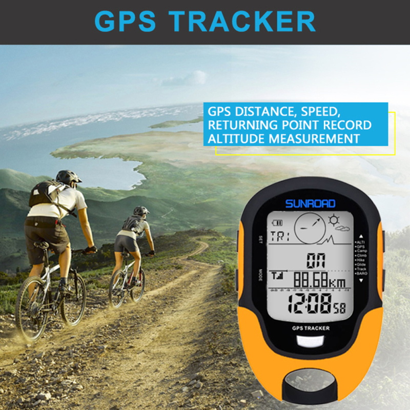 Kannettava digitaalinen korkeusmittari barometri kompassi paikannin kädessä pidettävä gps-navigointivastaanotin ulkoiluun, retkeilyyn, vaellukseen, kalastukseen, kiipeilyyn