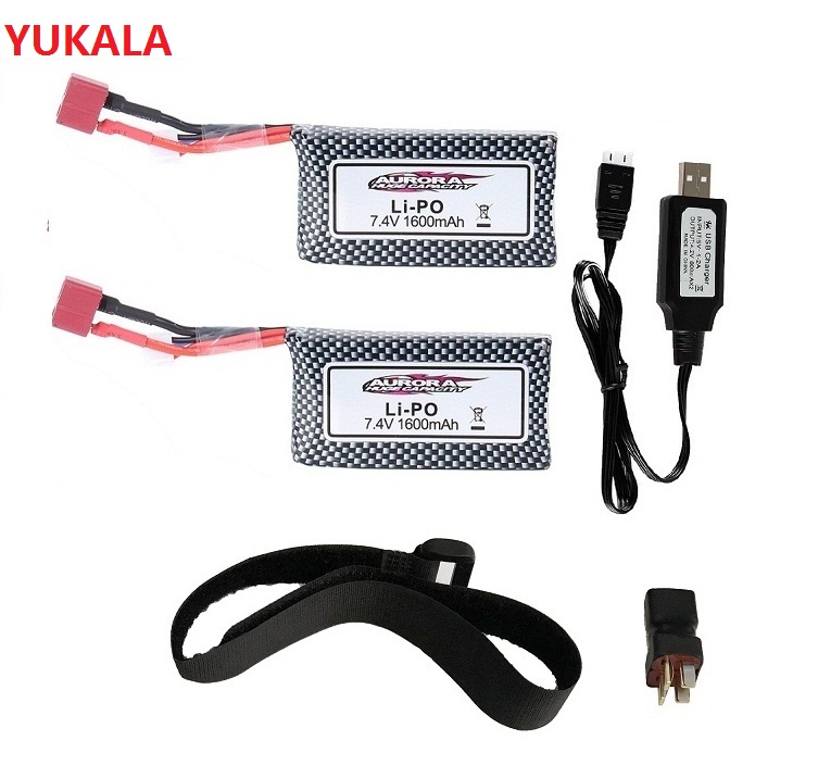 YUKALA XINLEHONG 9125 Fernbedienung Rc Auto Ersatzteile 7,4 v 1600 mah Lipo Batterie XLH 9125 batterie 1600 mah 7,4 V: Blau