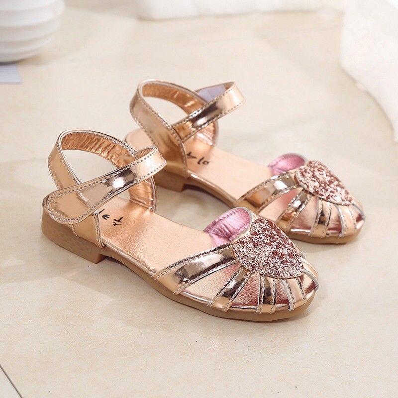 Princess shoes Summer Cute Princess Dance Kid Girl Leather Princess Sandals Soft Crib Shoes Toddler Prewalker