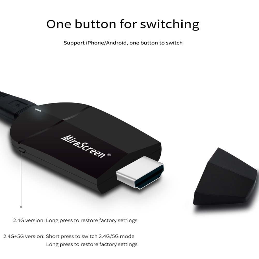 Mirascreen  k6-5 ghz tv dongle dual band 2.4 /5 g hd wifi miracast dlna airplay tv vara 4 k hd ezcast wi-fi dongle