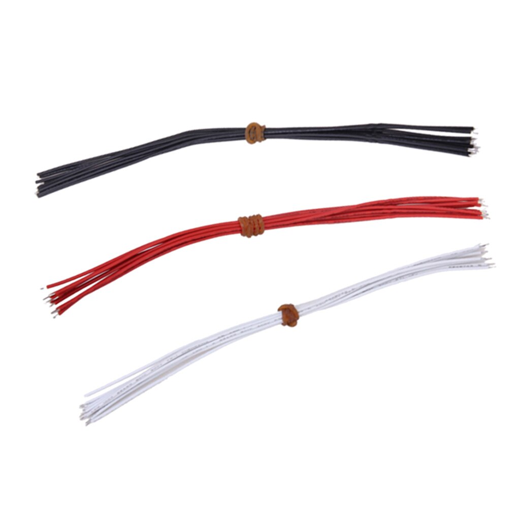 30pcs Red Black White 22AWG Copper Guitar Pickup Hookup Wire Cable 21cm