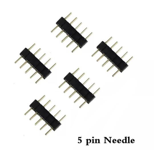 5pcs RGB RGBW connector Male Female plug wire socket connect Cable Wire for 5050 3528 LED Strip light strip to controller: 5pcs 5pin needle
