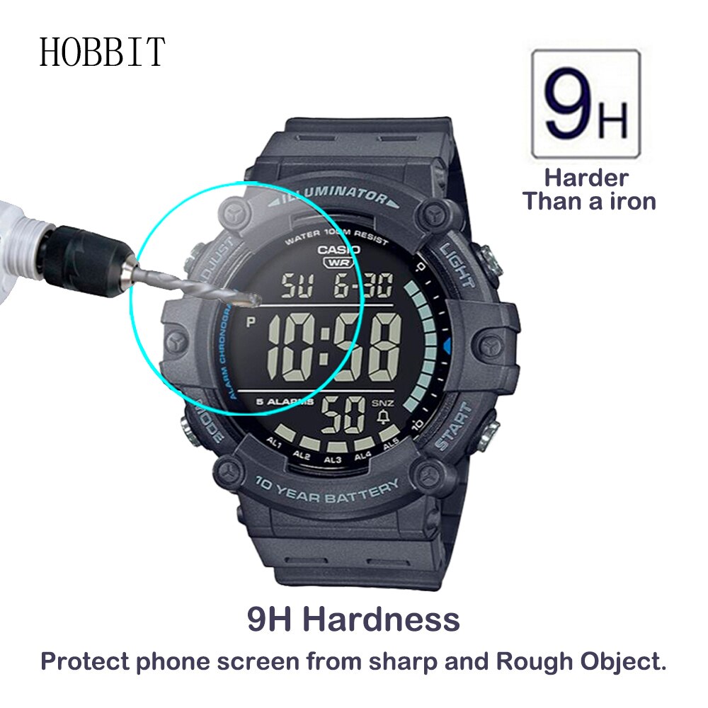 2Pcs HD Clear 9H Anti-Scratch Glass For Casio STANDARD MDV-107 MDV-106G AE-1500WH MWD-100HD Screen Protector Film Tempered Glass