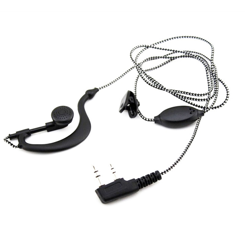 Zuverlässige betroffen kabel kopfhörer K stecker 2 Stifte für Kenwood Baofeng 888 s uv5r uv82 TYT Wouxun Puxing Quansheng etc walkie Talkie