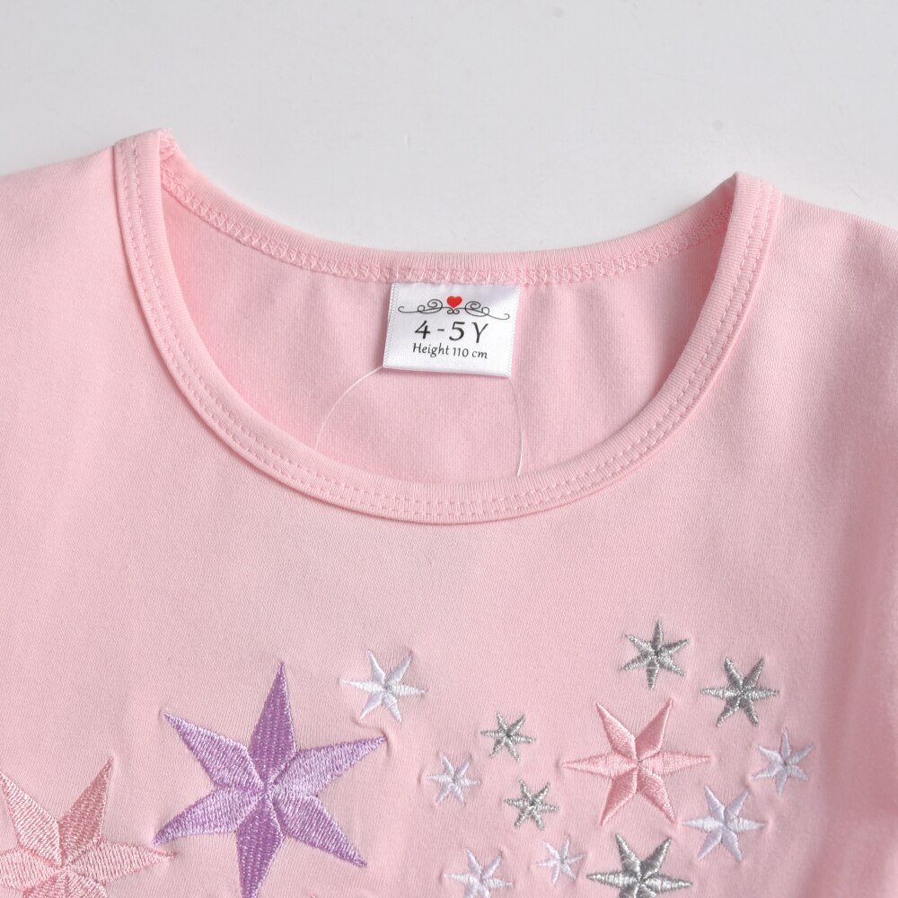 Vikita piger prinsessekjole børnestjerne mønster broderikjole småbørn fødselsdagsfest mesh vestidos børn efterårskjole til pige