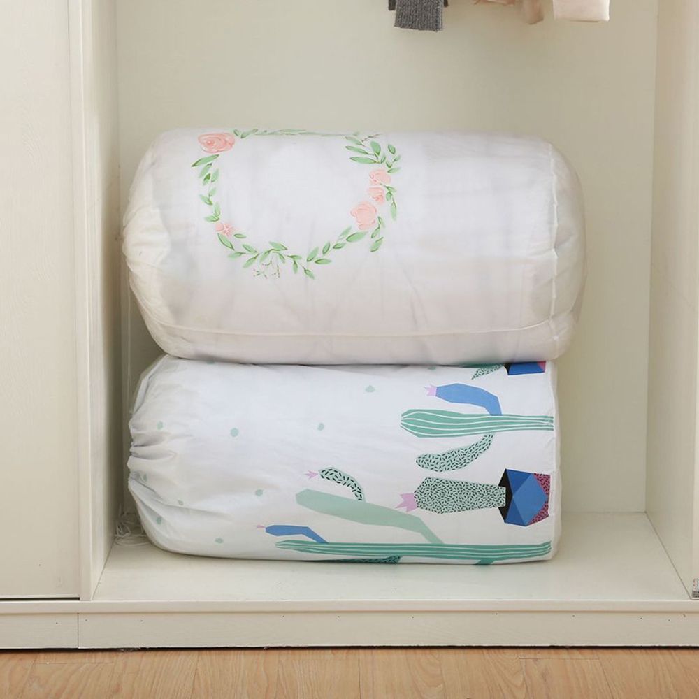 Reusable Foldable Flower Printing Storage Bag Clothes Container Quilt Organizer Bag Storage Pouch Home Closet Organization