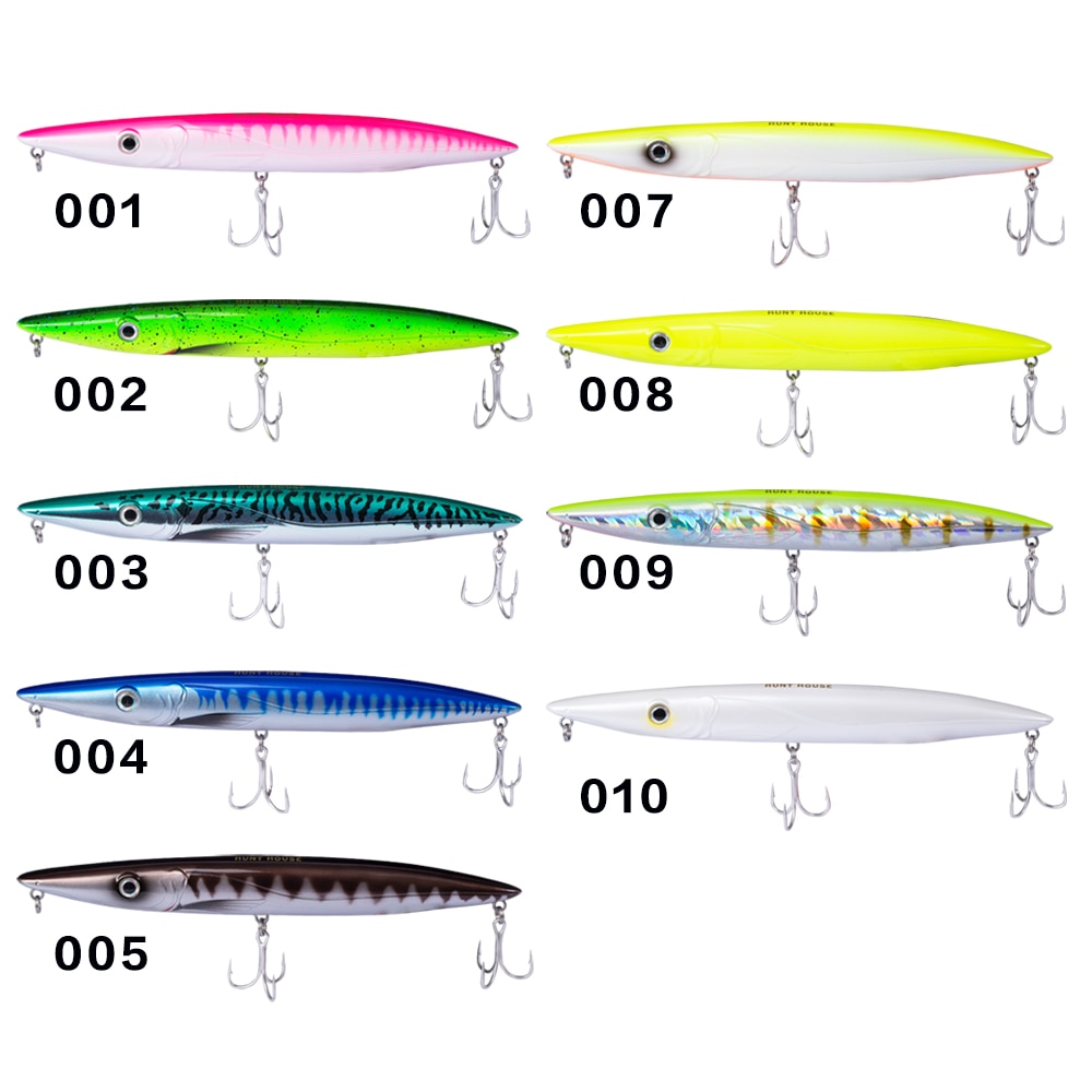 Hunthouse Espetron leurre walk dog pencil lure 195mm 44g long cast pencil stickbait fishing leerfish and bluefish topwater lures