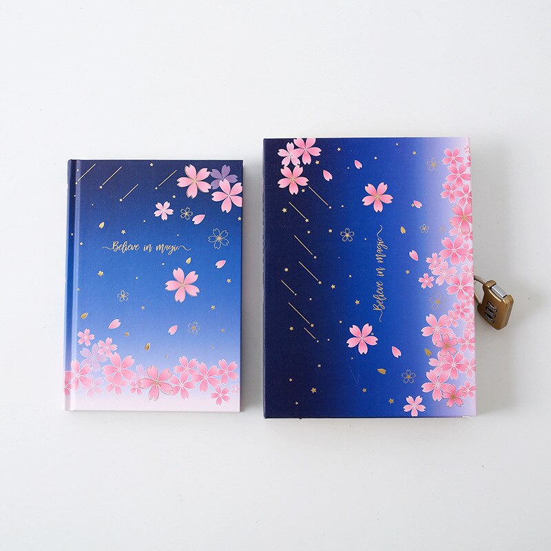 "Sakura Magic" Lock Box Diary Notebook Cute Journal Girls Stationery: A