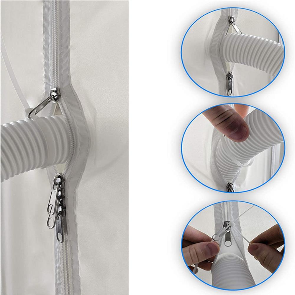 210X90cm Deur Raam Afdichting Doek Air Stop Met Rits Scherm Plaat Frame Afdichting Waterdichte Zachte Board Voor Airconditioner