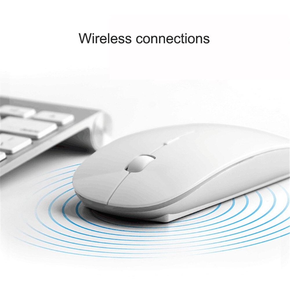 kebidumei Wireless Dual Mode 2 In 1 Bluetooth 5.0 + 2.4Ghz Mouse 1600 DPI Ultra-thin Ergonomic Portable Optical Mice For PC