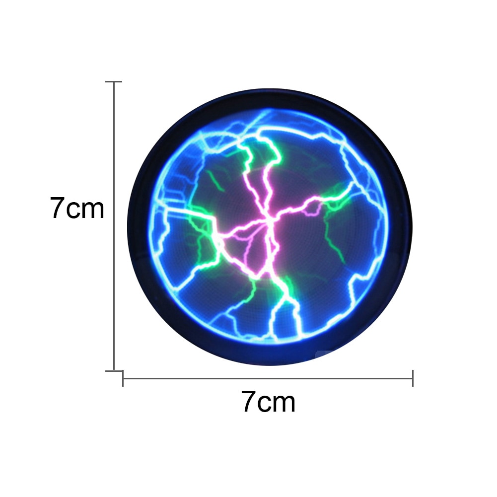 Fancy Colourful Led Light 2.5 Inches Battery Powered Glass Sensor Mini Pocket Plasma Lighting Plate Disk Disco Party Club Decor