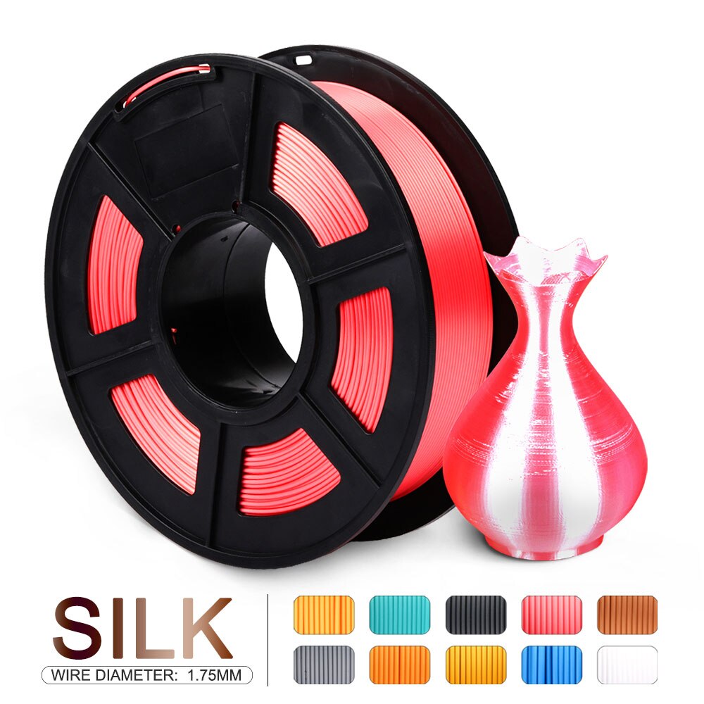 Zijde filament fuchsia zijde 1kg per rol 3d printer filament diy 3d anycubic print navullingen sublimatie uv hars sublimatie: Zijderood