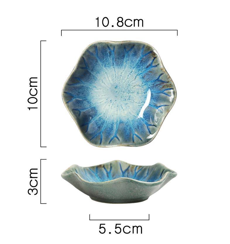 Japanese-style Kiln Change Ceramics Dish Sauce Dish Pot Sauce Dish Home Kitchen Tableware: A1