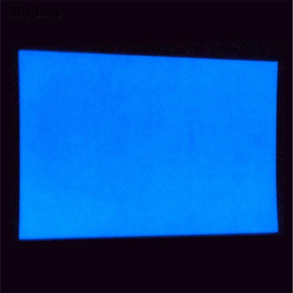 Chzimade 1Pcs A4 Glow In The Dark Inkjet Printer Paper Sticker Home Decor Luminous PET Film Decorative Wall Paper Crafts: Blue